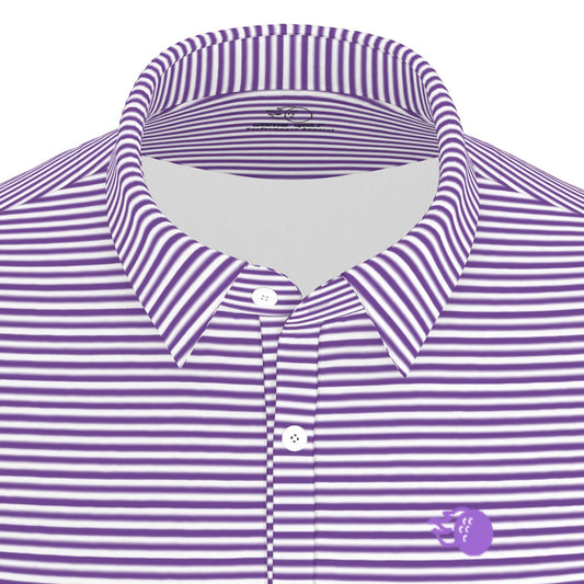 The Caddie Striped Performance Polo Shirt