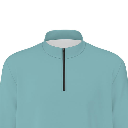 Turquoise Twilght Quarter Zip Sweater