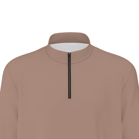 Mystic Mocha Quarter Zip Sweater