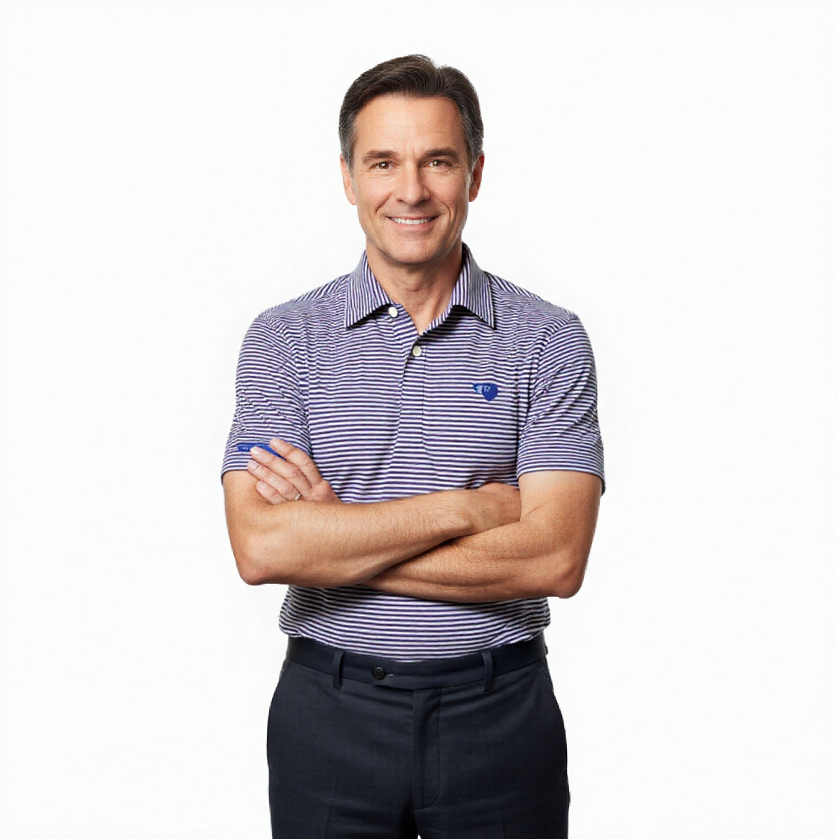 The Caddie Striped Performance Polo Shirt