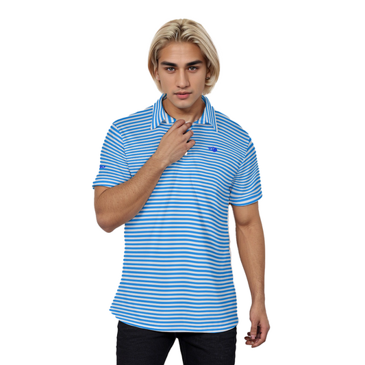 Ascend Classic Striped Performance Polo Shirt
