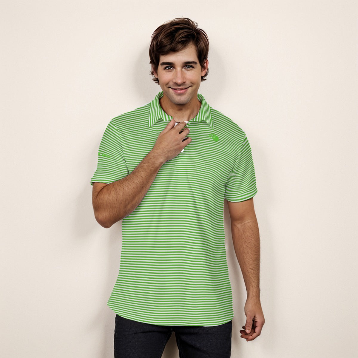 The Caddie Striped Performance Polo Shirt