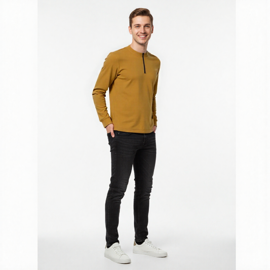 Pumpkin Spice Quarter Zip Sweater
