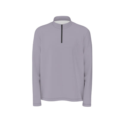 Heather Dusk Quarter Zip Sweater