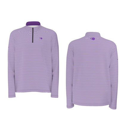 Frog Town Striped Men's Quarter Zip Pullover