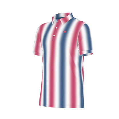 Red, White and Birdie Performance Polo
