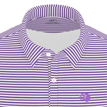 The Caddie Striped Performance Polo Shirt