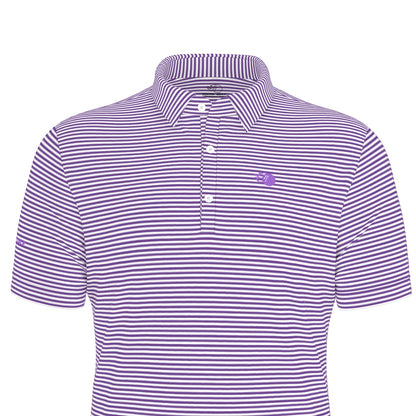 The Caddie Striped Performance Polo Shirt