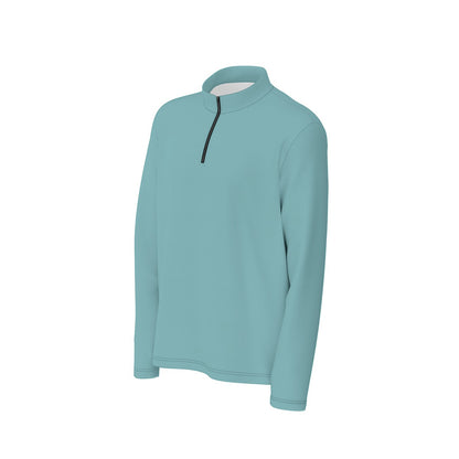 Turquoise Twilght Quarter Zip Sweater