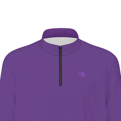 Frog Town Solid Men's Quarter Zip Pullover