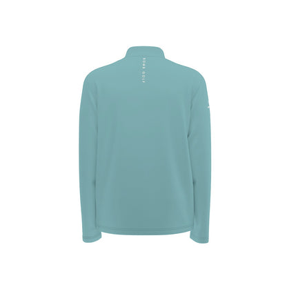 Turquoise Twilght Quarter Zip Sweater