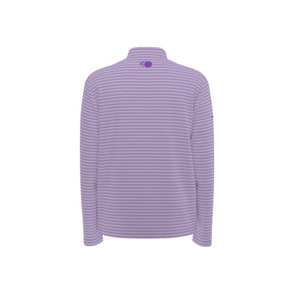 Frog Town Striped Men's Quarter Zip Pullover