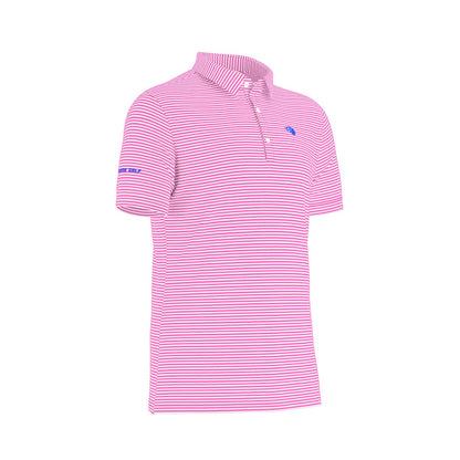 The Caddie Striped Performance Polo Shirt