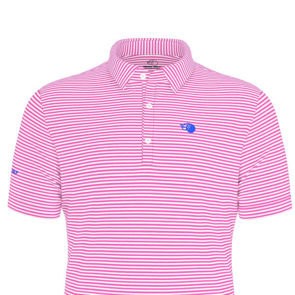 The Caddie Striped Performance Polo Shirt