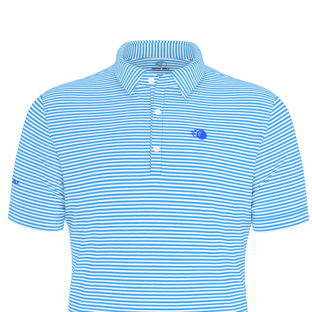 The Caddie Striped Performance Polo Shirt