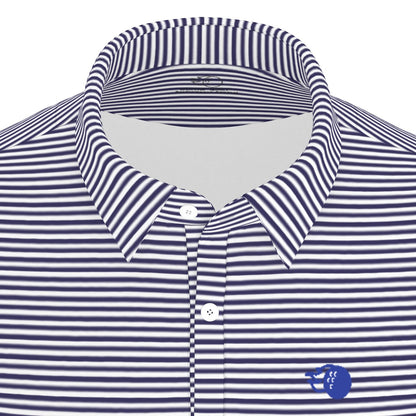 The Caddie Striped Performance Polo Shirt