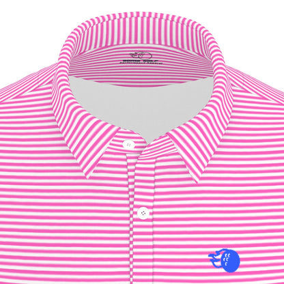 The Caddie Striped Performance Polo Shirt