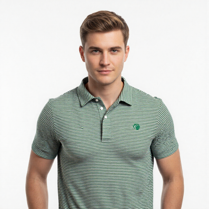 The Caddie Striped Performance Polo Shirt