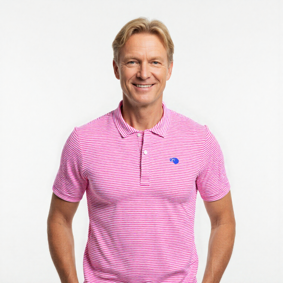The Caddie Striped Performance Polo Shirt