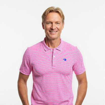 The Caddie Striped Performance Polo Shirt