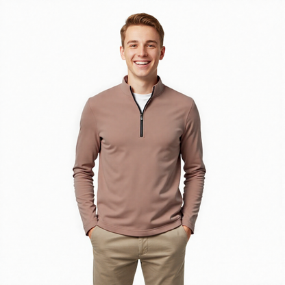 Mystic Mocha Quarter Zip Sweater