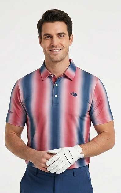 Red, White and Birdie Performance Polo
