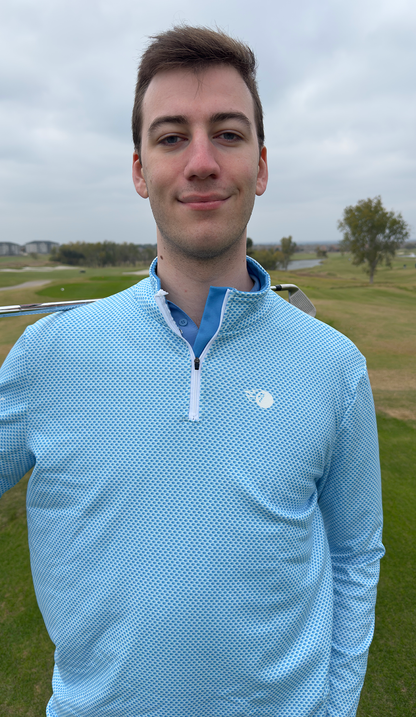 Saint Tropez Men's Quarter Zip Sweater