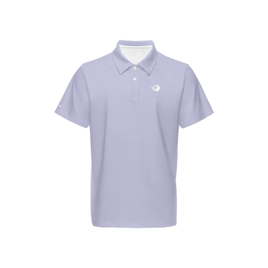 Bomb Golf Blue Bonnett Striped  Performance Polo Shirt