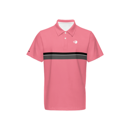 Bomb Golf West End Chest Stripe Performance Polo Shirt