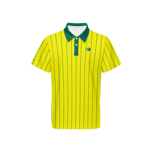 Augusta Dogwood Vertical Striped Performance Masters Themed Polo Shirt